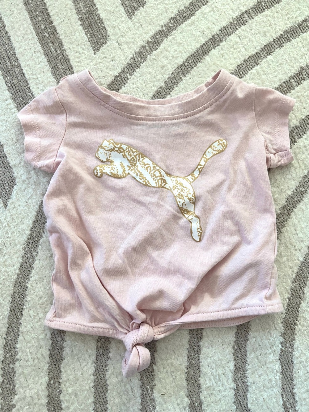 10/$15 Puma Kids' Pink Tie-Front Logo Tee